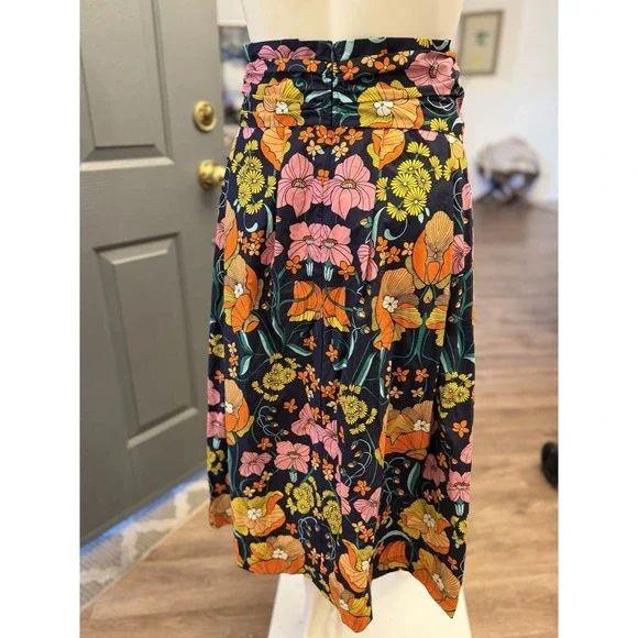 Corey Lynn Calter Kyla Midi Skirt M/L Anthropologie Paperbag Tie Waist A Line - Picture 11 of 14
